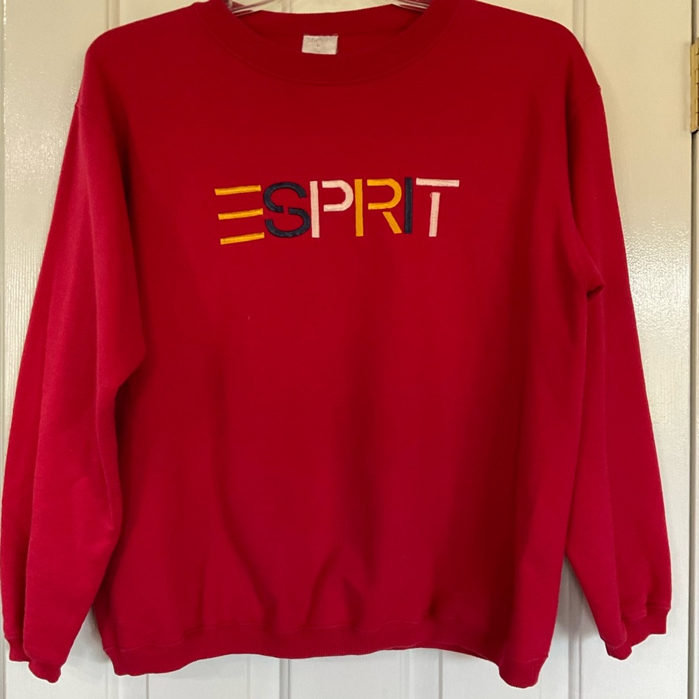 Esprit Women’s Vibrant Red Crewneck Sweatshirt